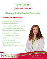 Diyetisyen Çiğdem Durak Düztepe Yaşam Hastanesi'nde Danışan Kabulüne Başladı